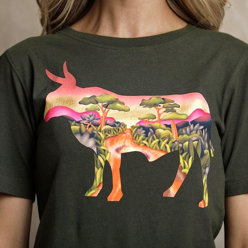 Golden Hour Nguni Regular Crew Tee - Fatigue