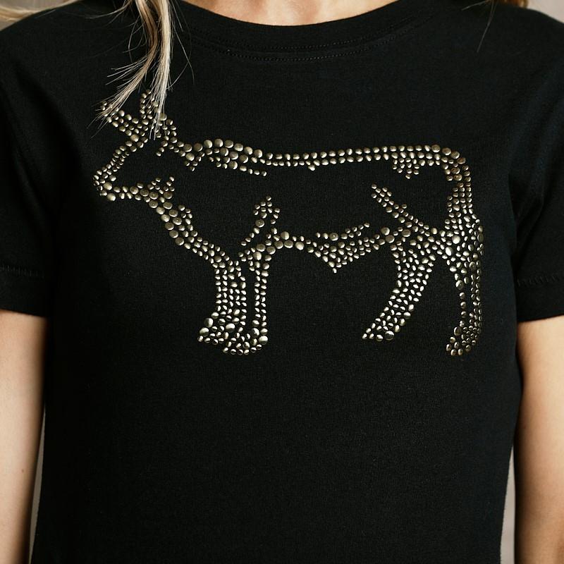 Glitzy Outline Nguni Slim Crew Tee - Mamba
