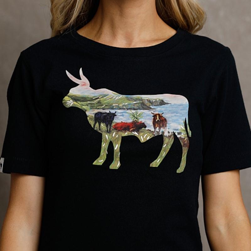Coastal Impressionist Nguni Regular Crew Tee - Mamba