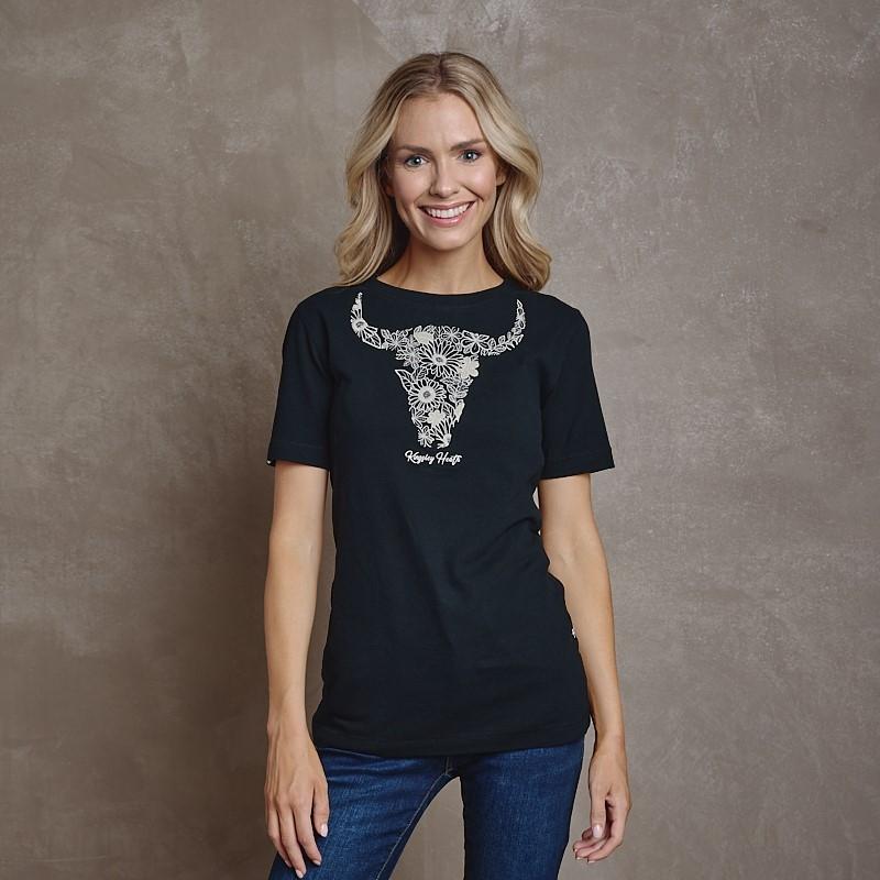 Floral Applique Regular Crew Tee - Mamba