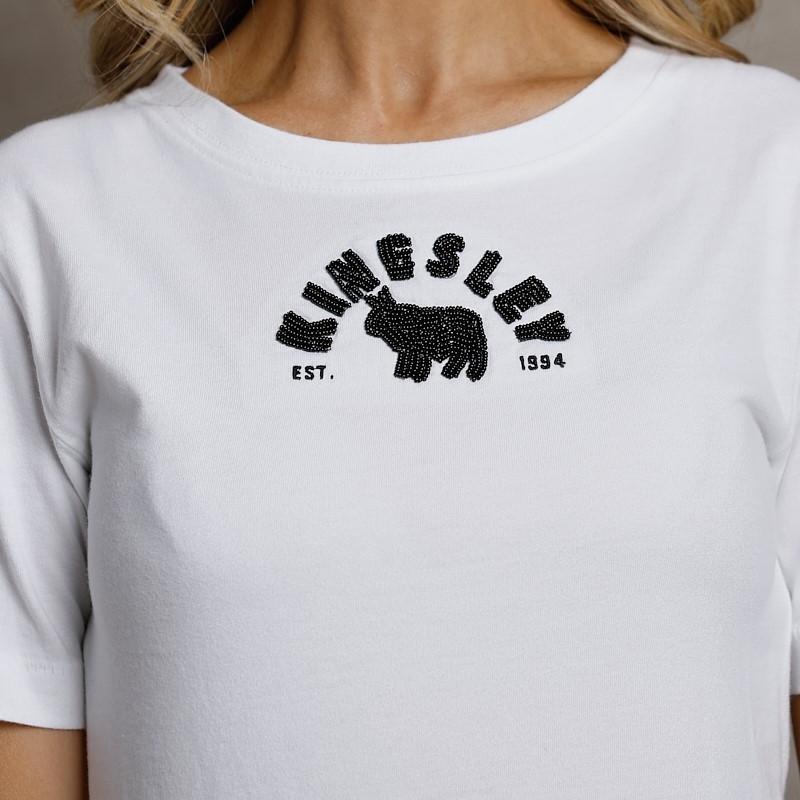 Beaded Arch Corp Regular Crew Tee - Pelican