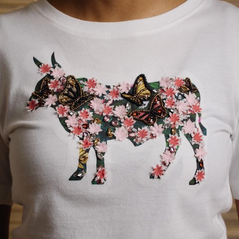 Botanical Nguni Crew Tee - Pelican