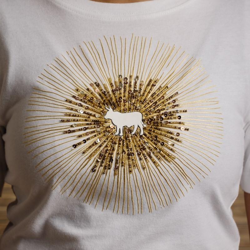 Radiated Nguni Crew Tee - Pelican