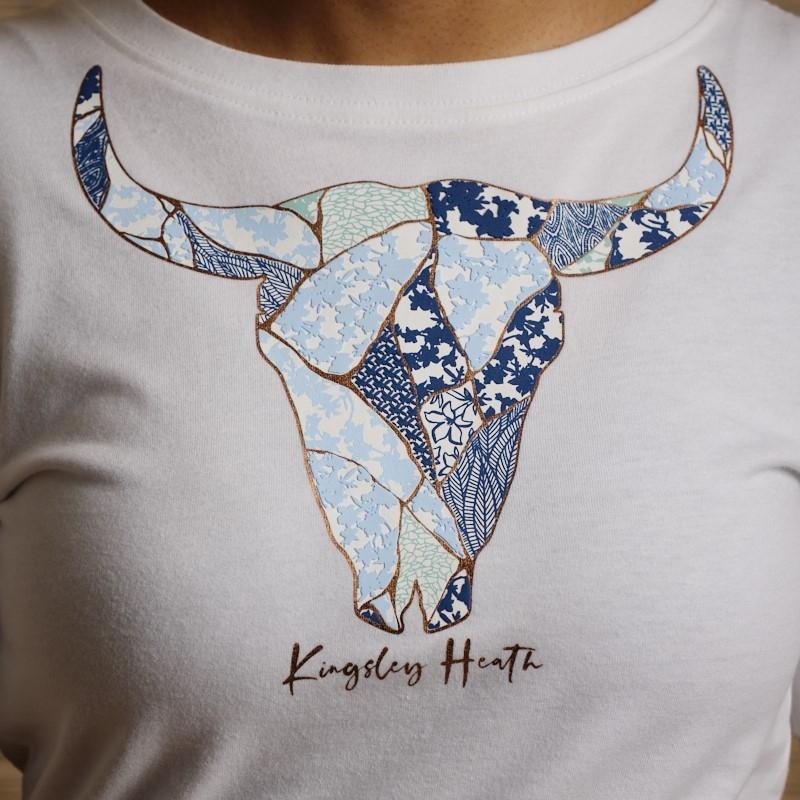 Hazy Days Skull Crew Tee - Pelican