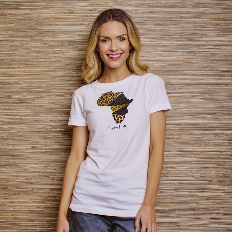 African Hides Foil Crew Tee  - Pelican