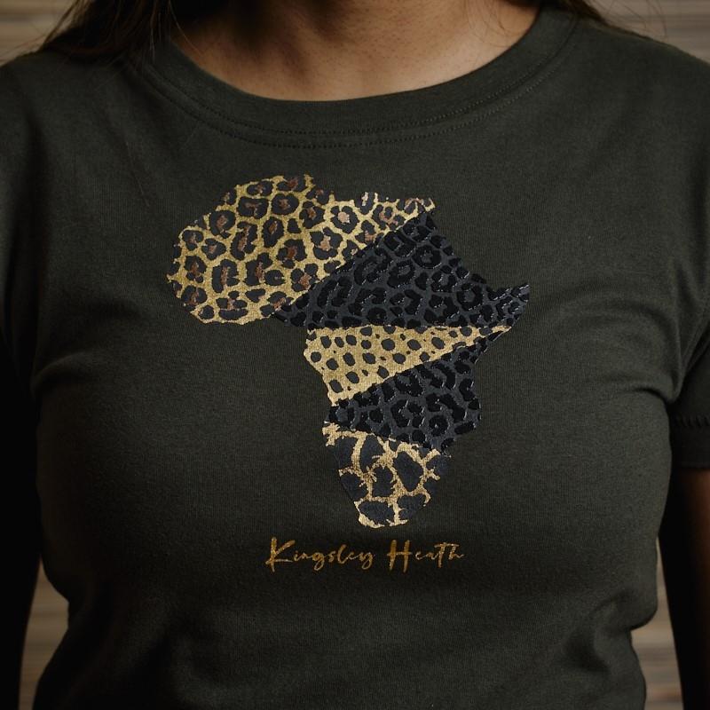 African Hides Foil Crew Tee  - Fatigue