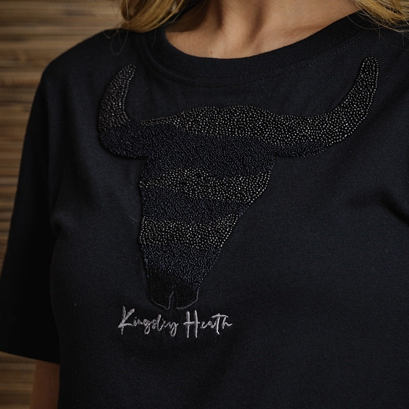 Textured Skull Crew Tee - Mamba