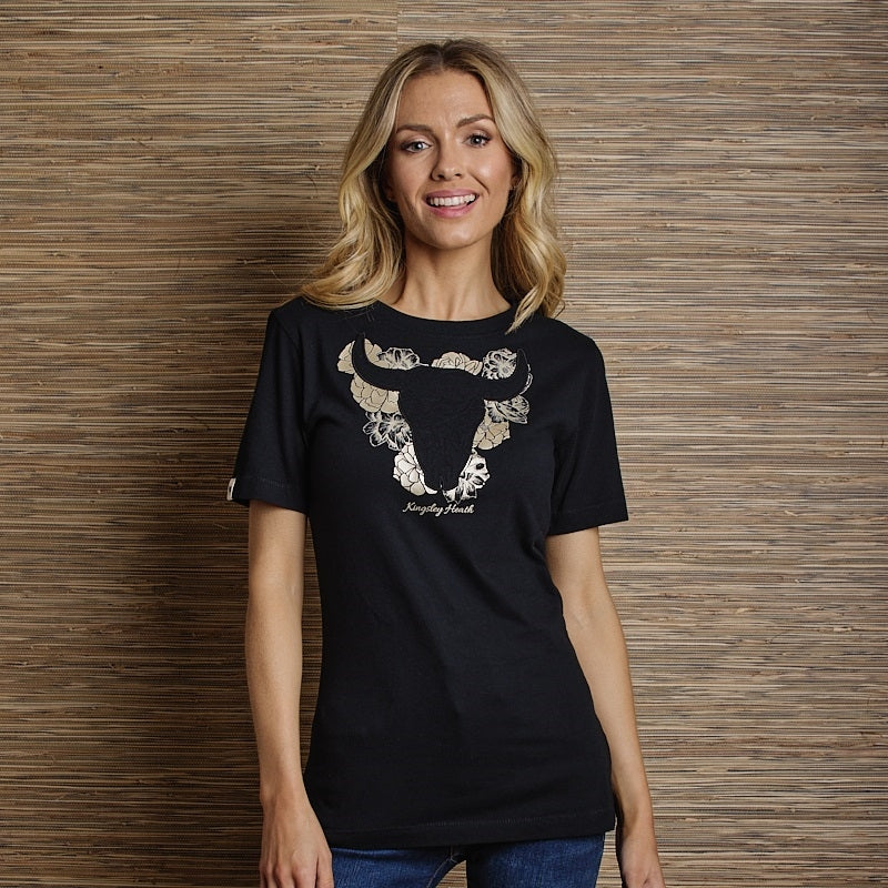 African Rose Skull Crew Tee - Mamba
