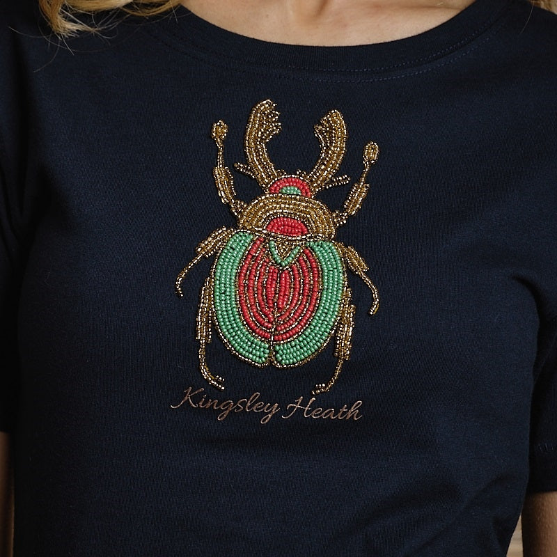 African Bettle Crew Tee - Midnight