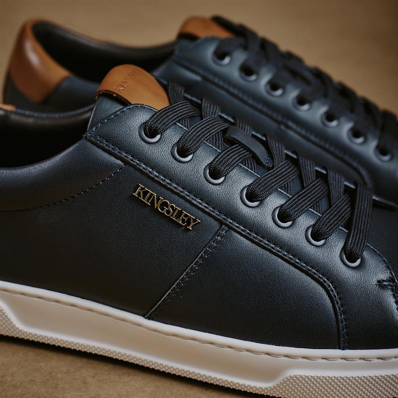 Kingsley Wordmark Metal Trim Sneaker - Midnight