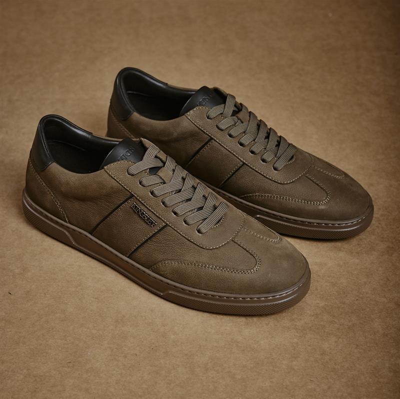 Kingsley T-Toe Wordmark Sneaker - Fatigue