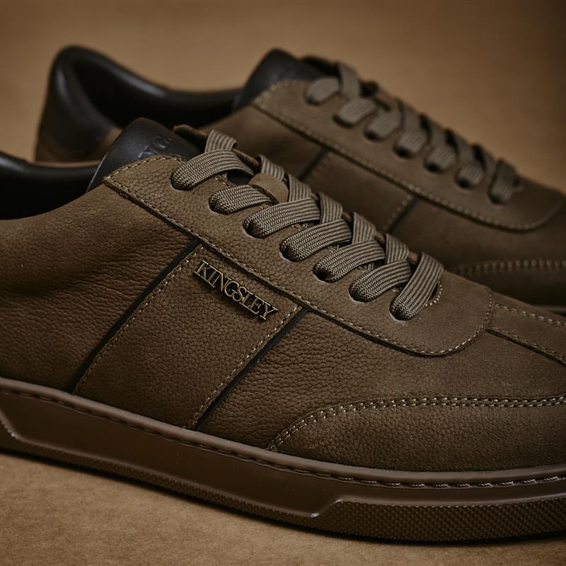 Kingsley T-Toe Wordmark Sneaker - Fatigue