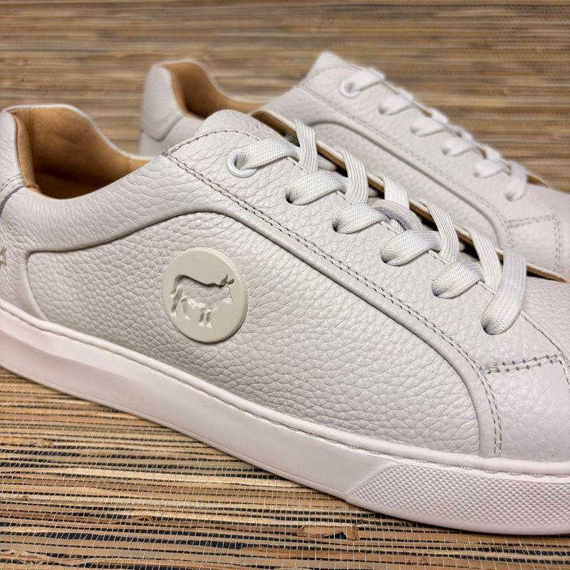 Nguni Luxe Metal Trim Sneaker - Pelican