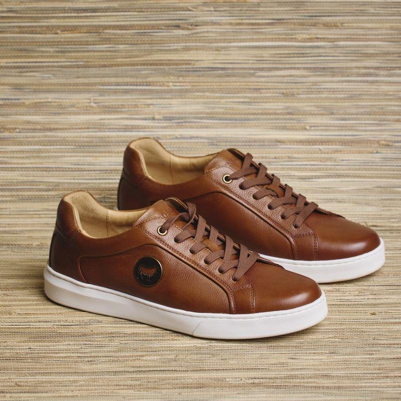 Nguni Luxe Metal Trim Sneaker - Tan