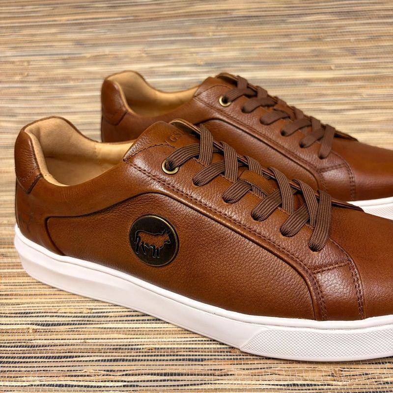 Nguni Luxe Metal Trim Sneaker - Tan