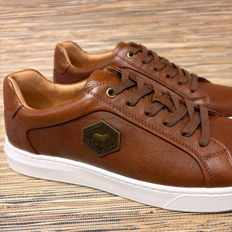 Nguni Luxe Metal Trim Sneaker - Tan
