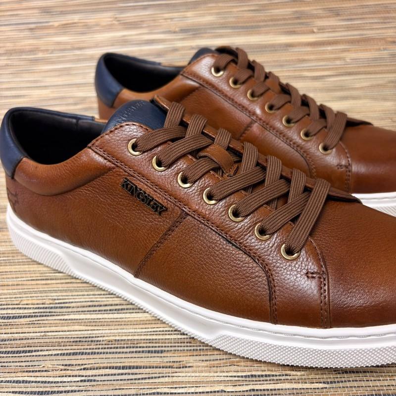 Wordmark Metal Trim Sneaker - Tan