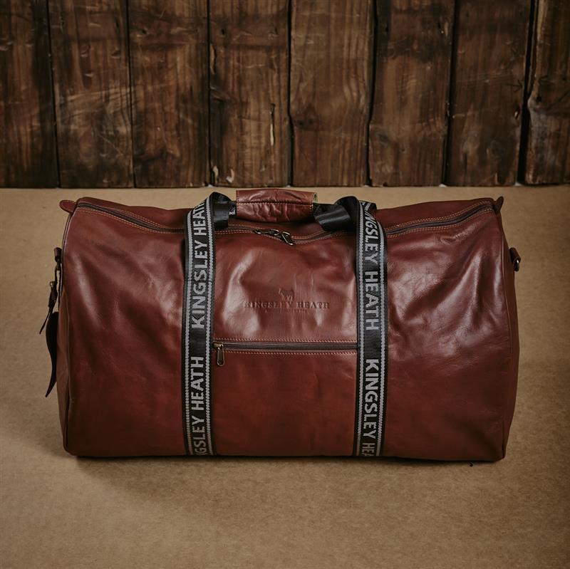 Kingsley Branded Strap Duffel Bag - Tan