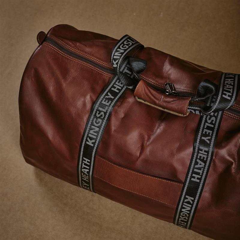 Kingsley Branded Strap Duffel Bag - Tan