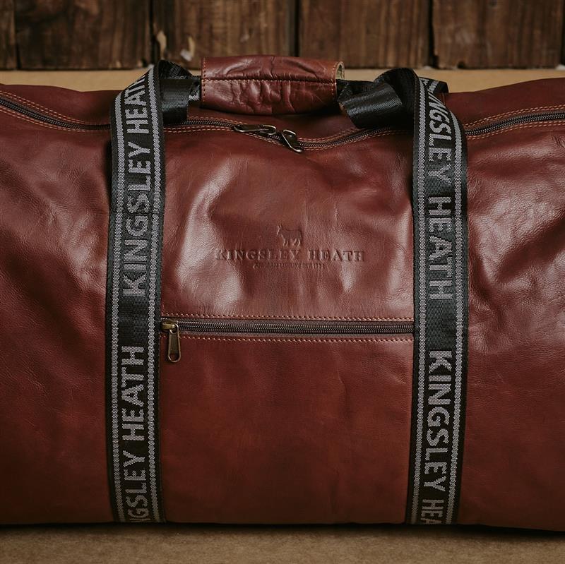 Kingsley Branded Strap Duffel Bag - Tan