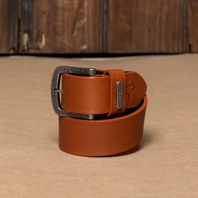 Kingsley Heath Metal Word Belt - Tan