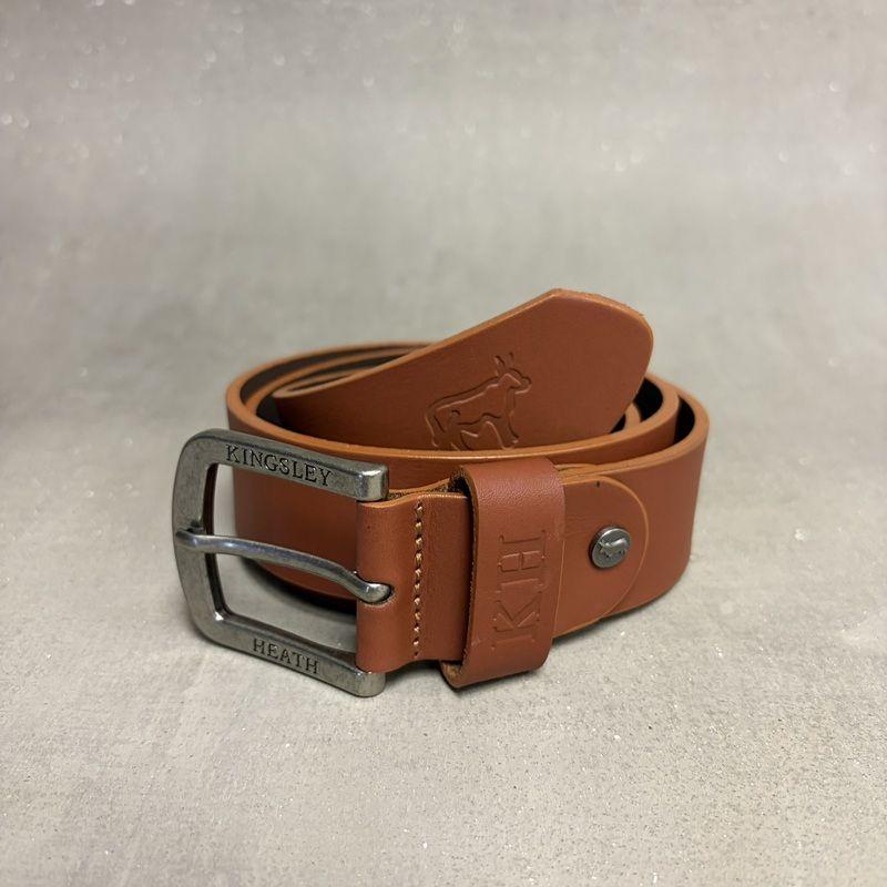 Thick Stitch Loop Belt - Tan