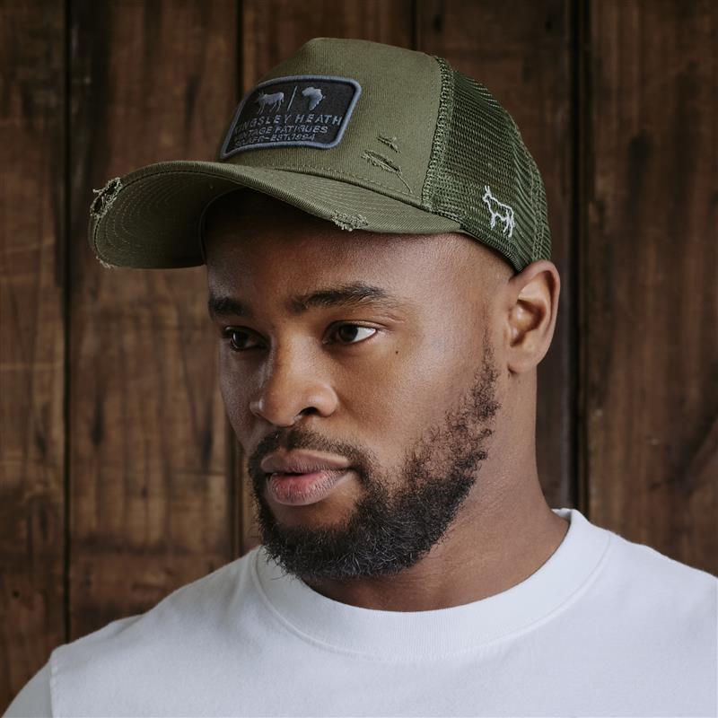 Kingsley Heath Distressed Corp Trucker - Fatigue