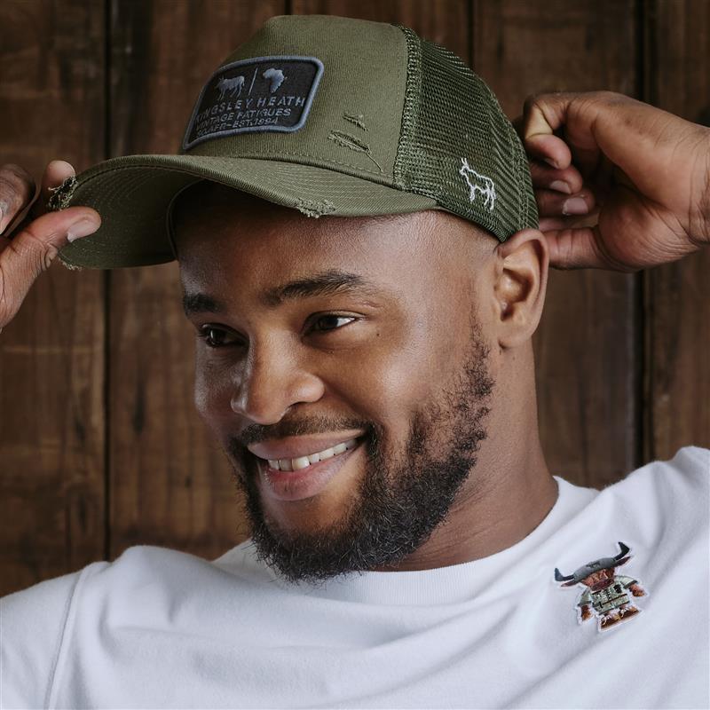 Kingsley Heath Distressed Corp Trucker - Fatigue