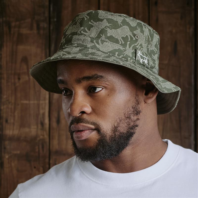 Kingsley Heath Dotted Nguni Bucket Hat - Fatigue