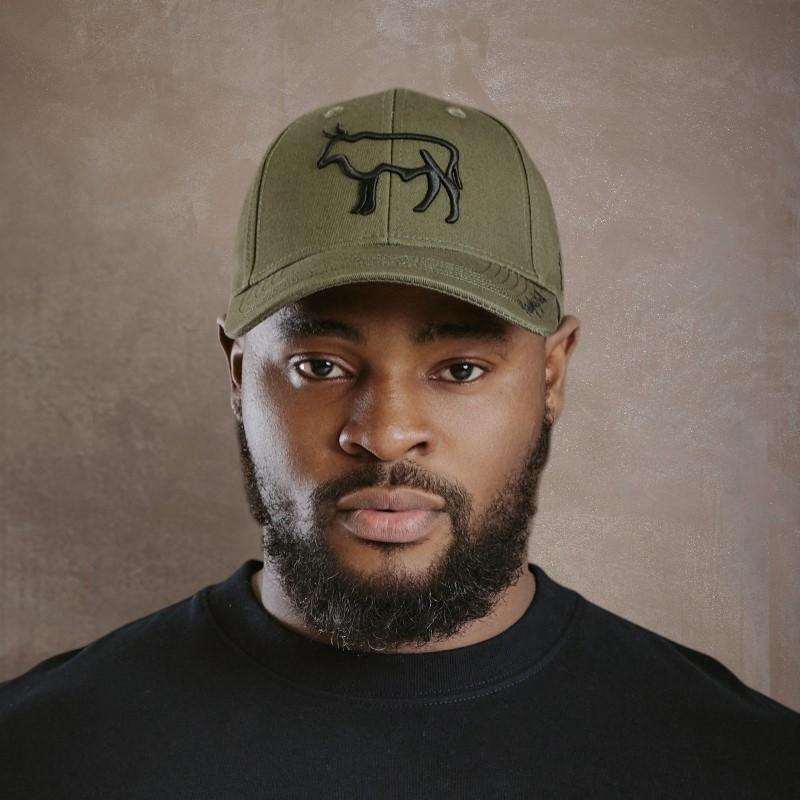 Kingsley Outline Nguni Script Visor - Fatigue