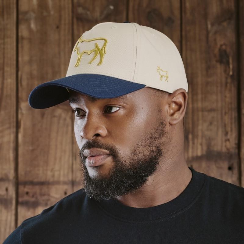Kingsley Outline Nguni Contrast Visor - Ivory