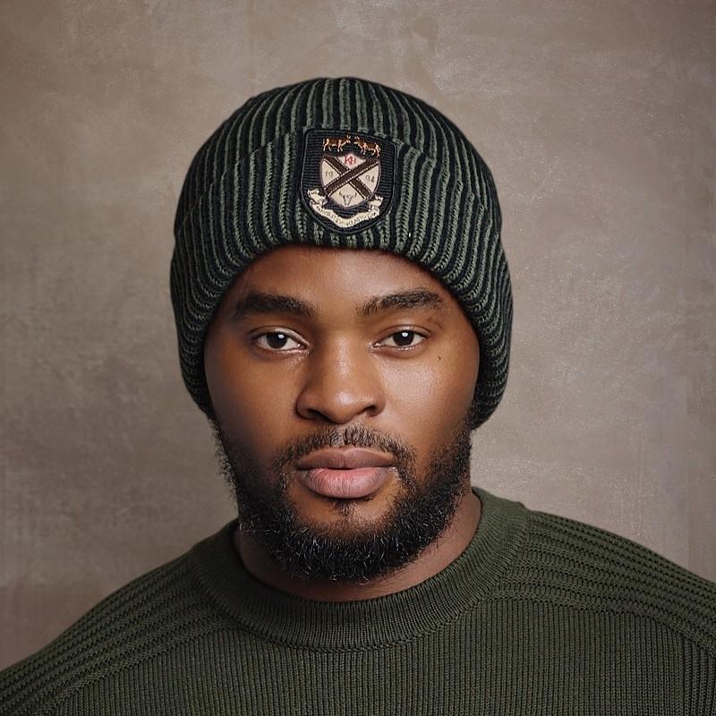 Collegiate Badge Beanie - Fatigue - Kingsley Heath