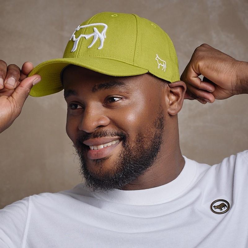 Linen Outline Nguni Cap - Moss