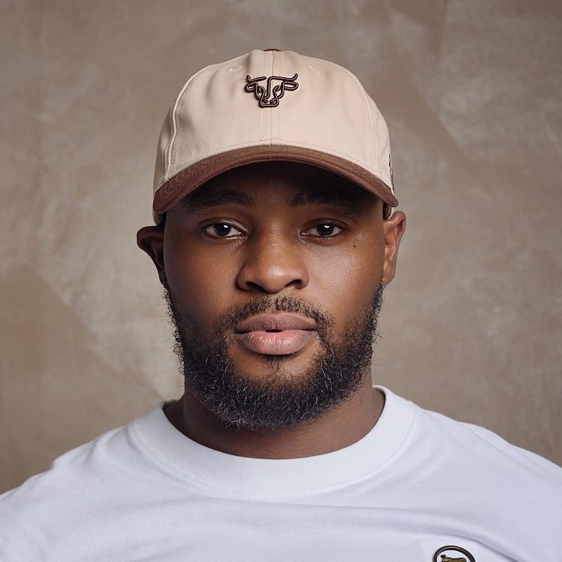 Mini Skull Contrast Visor Cap - Ivory