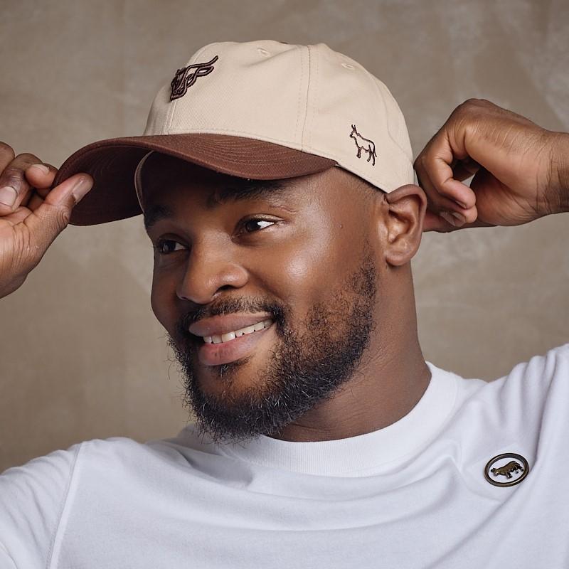 Mini Skull Contrast Visor Cap - Ivory