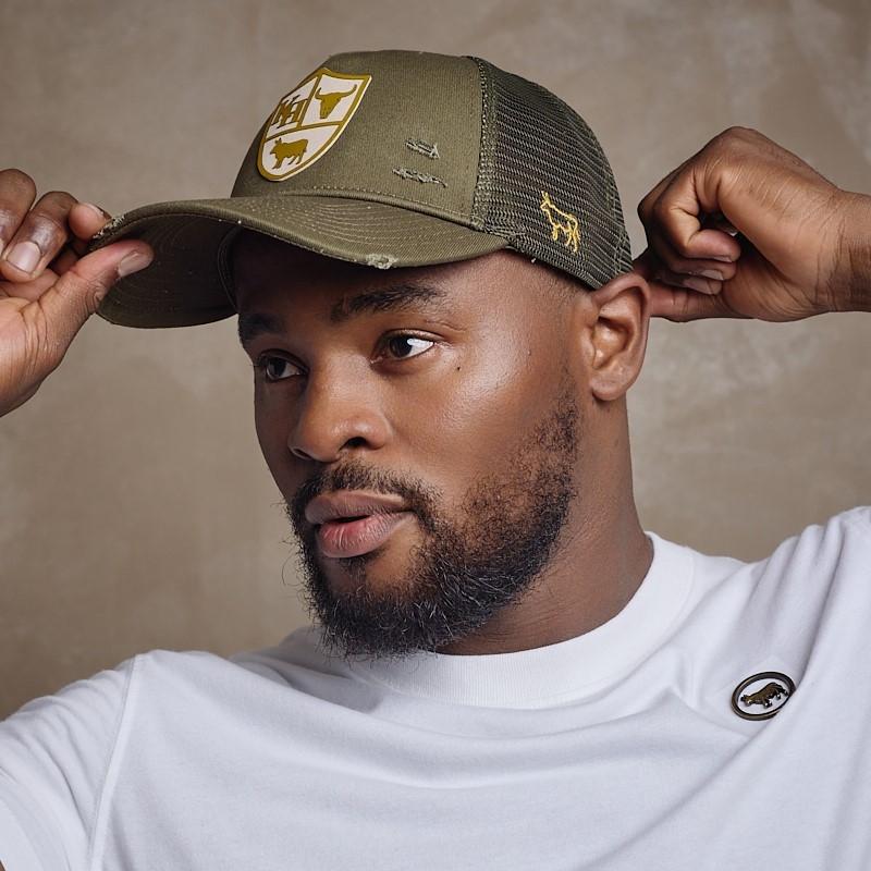 Champions Crest Distressed Trucker Cap - Fatigue