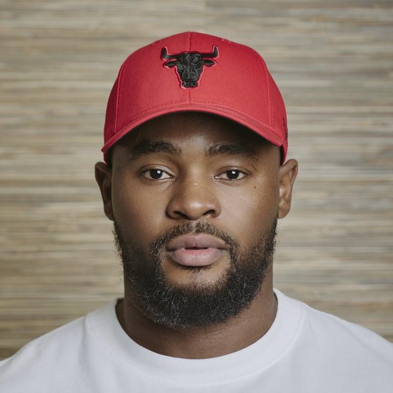 Tonal Skull Patch Cap - Scarlet