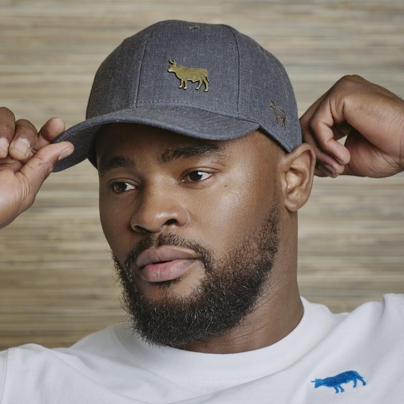 Metal Trim Nguni Cap - Gravel