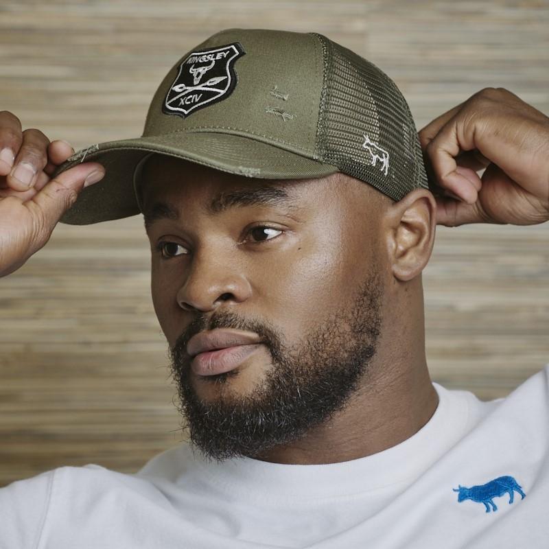 Distressed Patch Trucker Cap - Fatigue