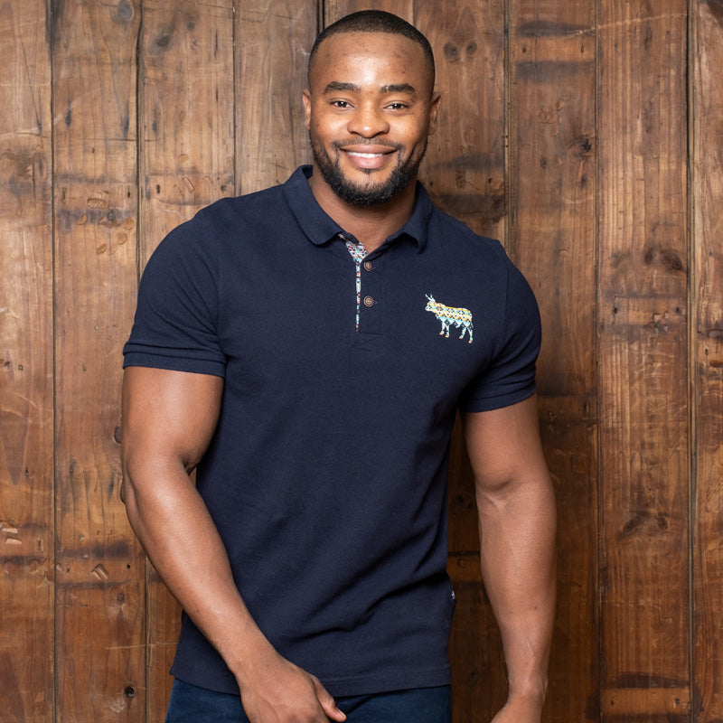 Ndebele Nguni Regular Fit PK Polo Midnight