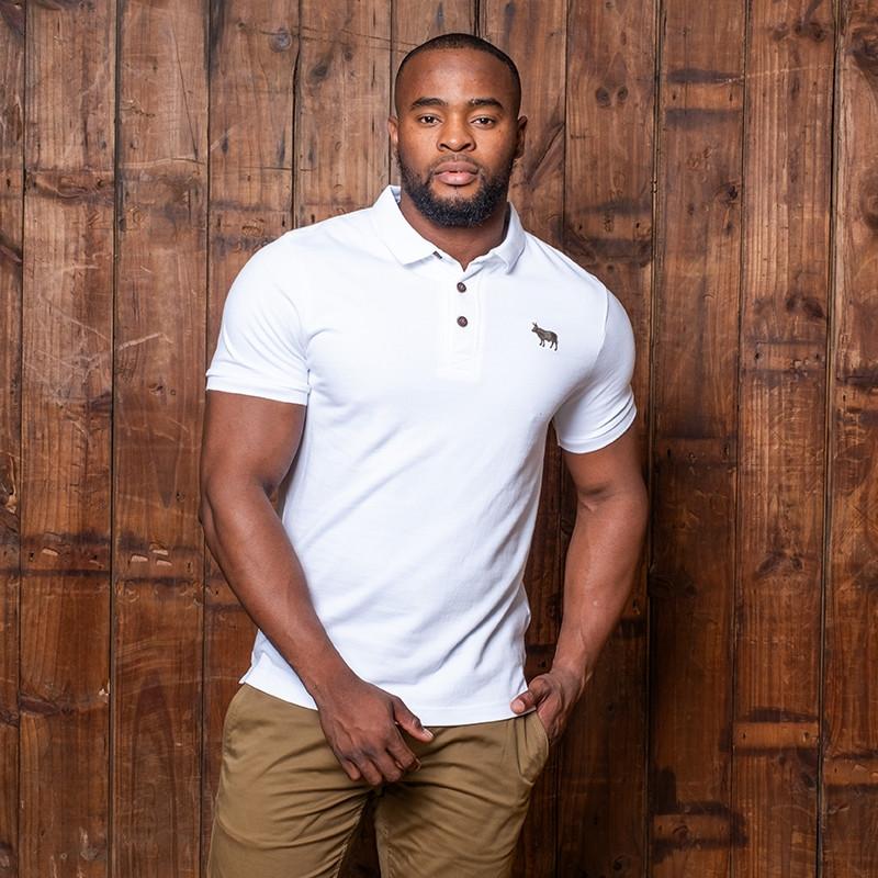Kingsley Heath Nguni Pop Regular Fit PK Polo - Pelican