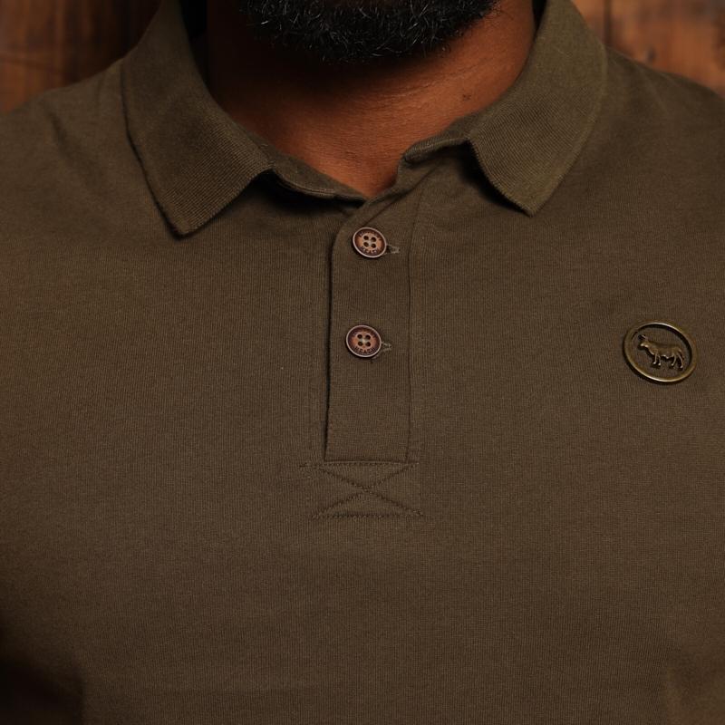 Kingsley Circle Cut-Out Nguni Rsjcpn Polo - Fatigue