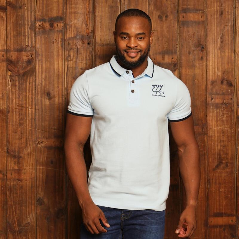Kingsley Staggered Nguni Tipped Pkcpn Polo - Sky