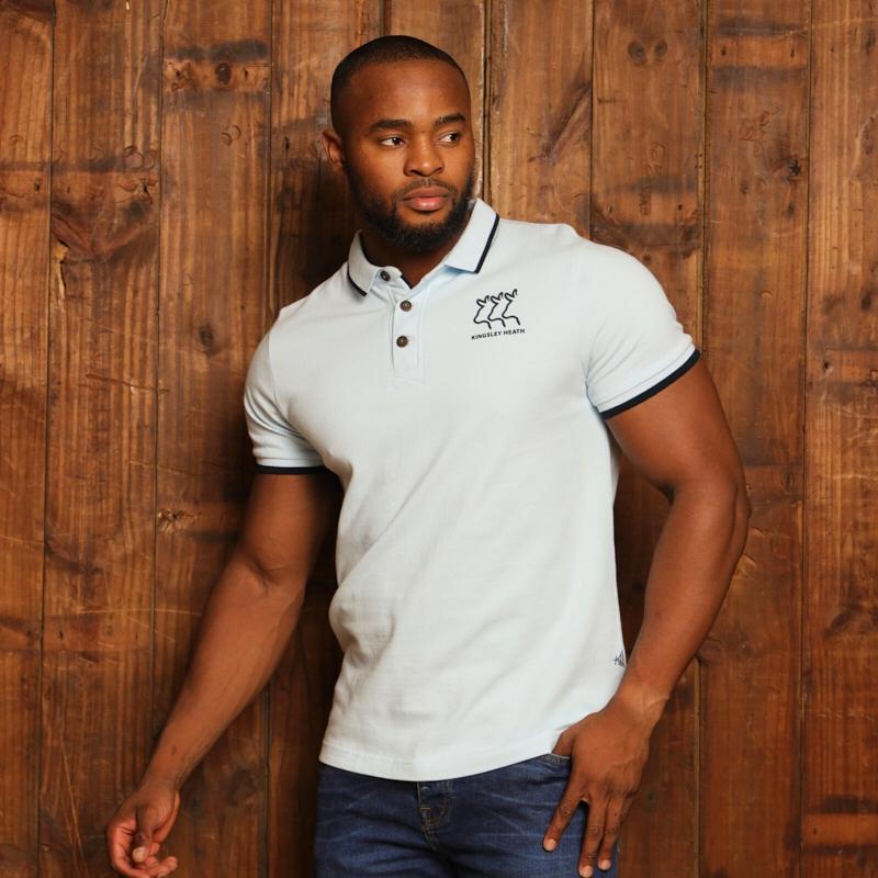 Kingsley Staggered Nguni Tipped Pkcpn Polo - Sky