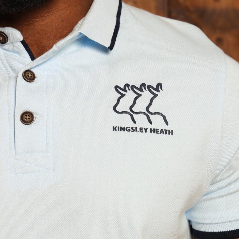 Kingsley Staggered Nguni Tipped Pkcpn Polo - Sky