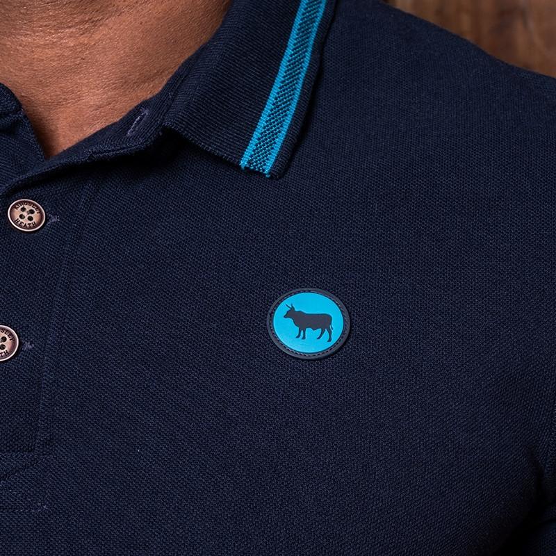Kingsley Checker Tipped Regular Fit PK Polo - Midnight