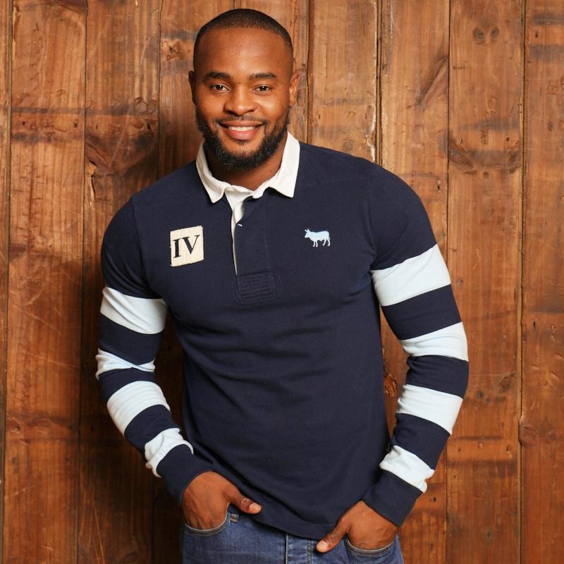 Kingsley Heath Striped Rugby IV Regular Fit SJ Polo - Midnight