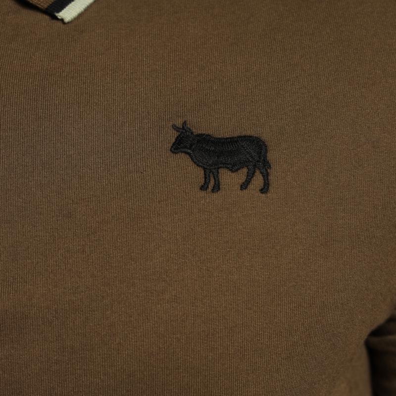 Kingsley Tipped Quarter Zip Sjcpn Polo - Fatigue