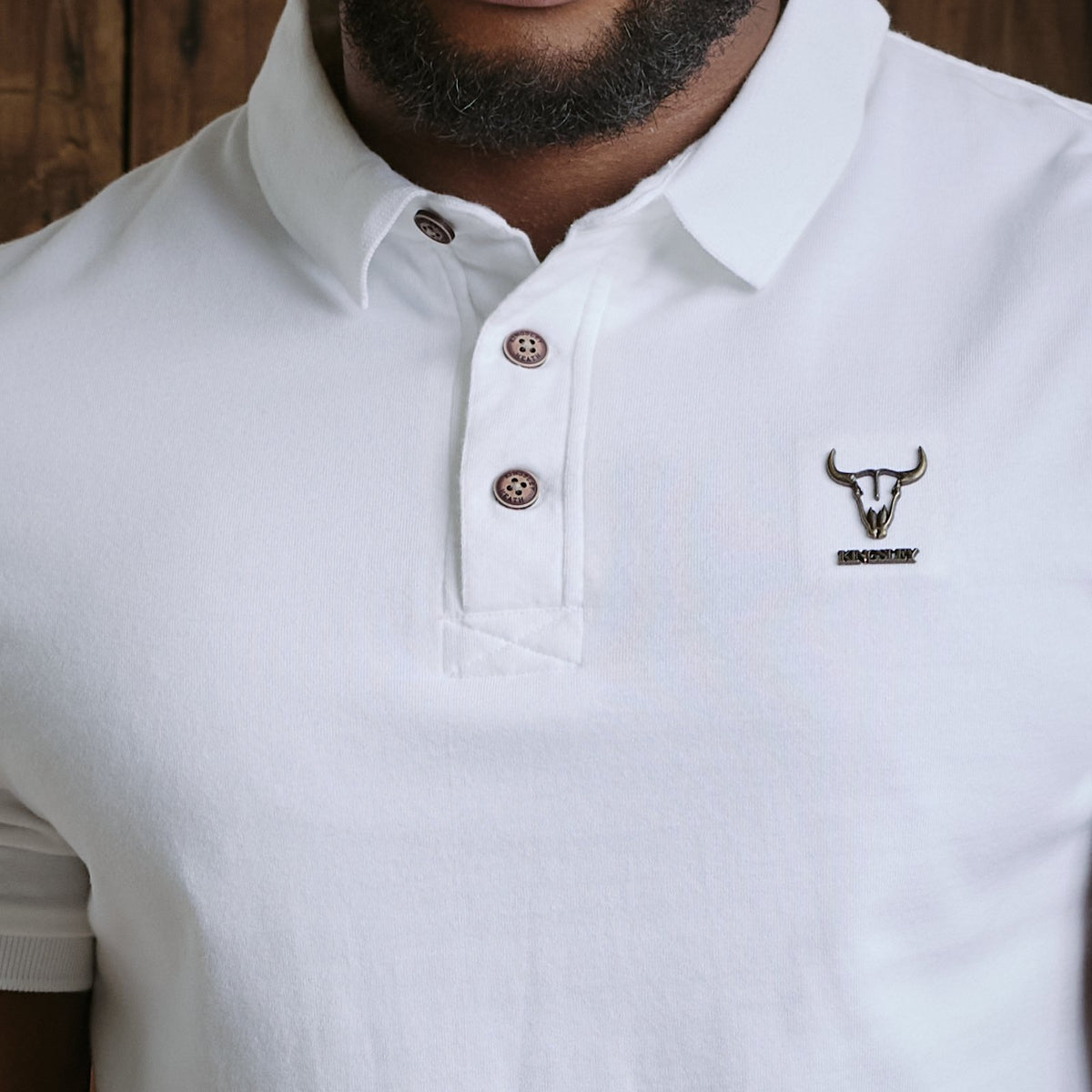 Skull Rivet Cut Out Rsjpn  Polo  - Pelican