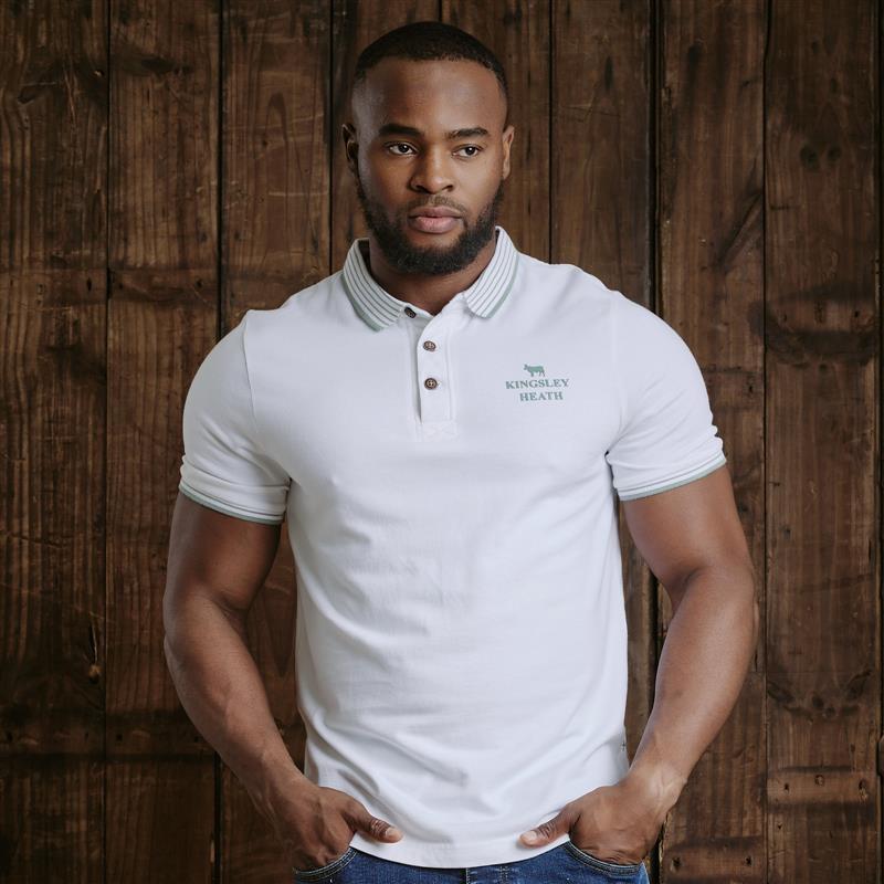 Nguni Stack Pinstripe Polo - Pelican